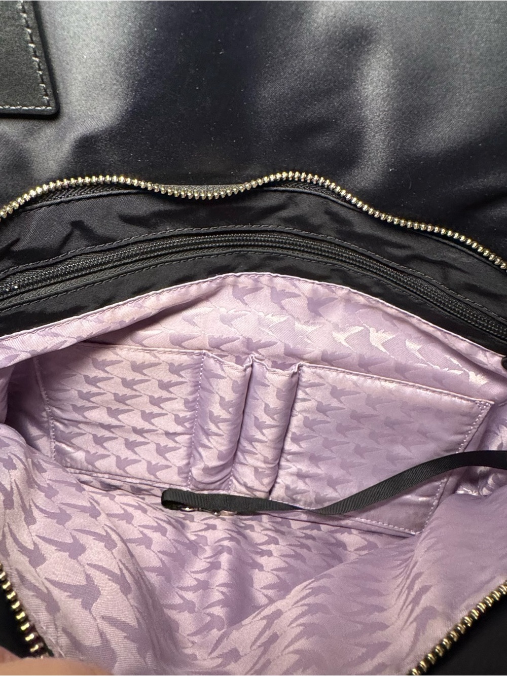 Lo & Sons O.G. 2 Large Laptop Travel Tote Bag Black Lavender - Picture 4 of 14